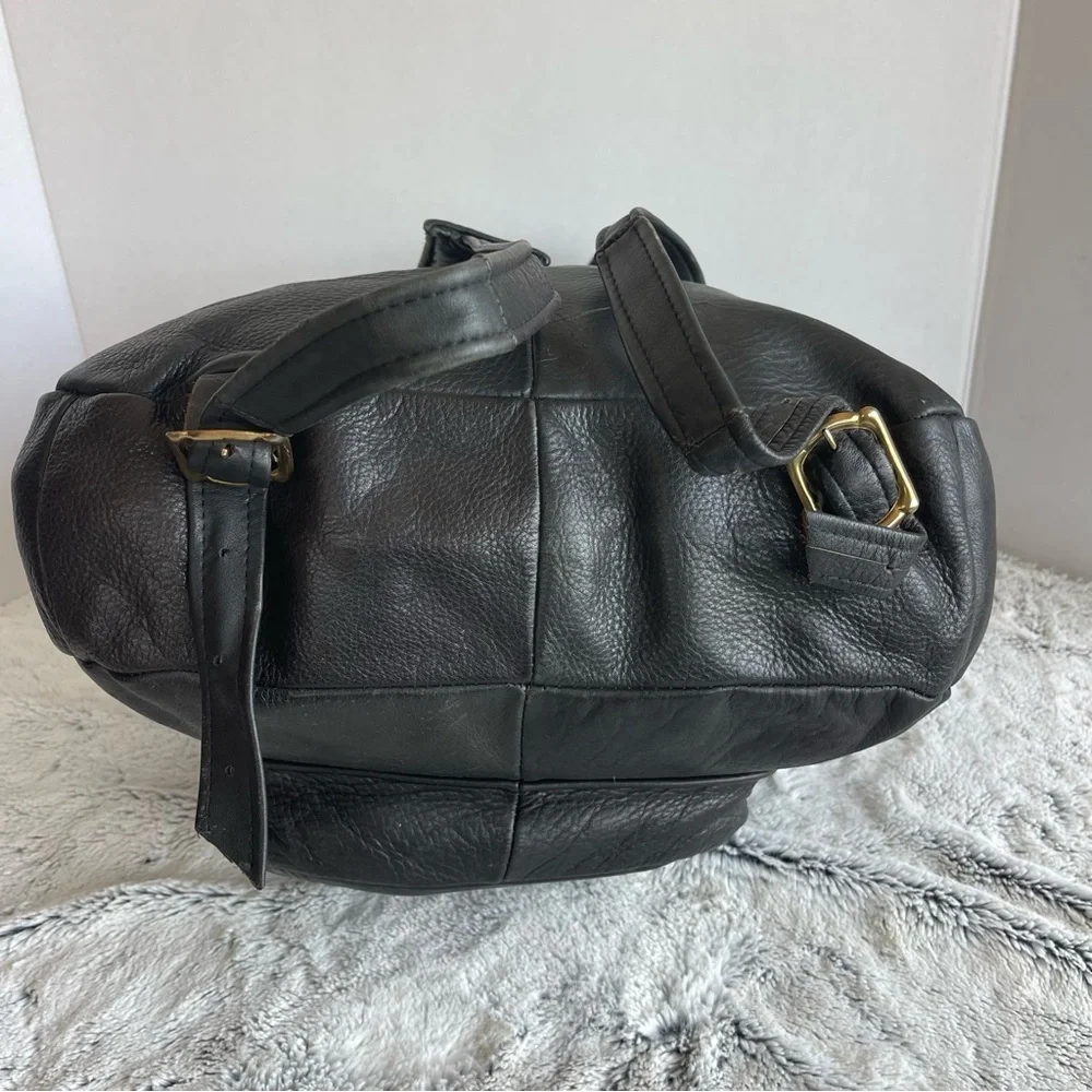 Handmade Soft Leather Men’s Backpack - Black